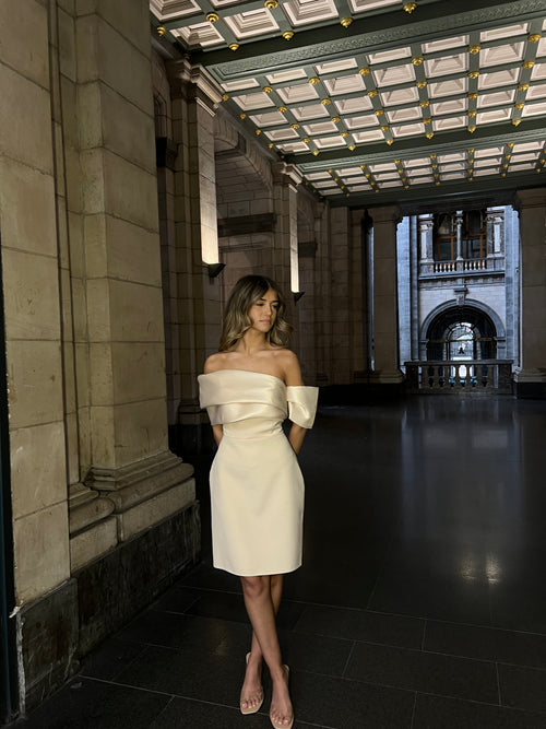 The mini Dilara dress beige