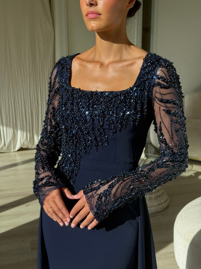 The Zeyna dress navy blue