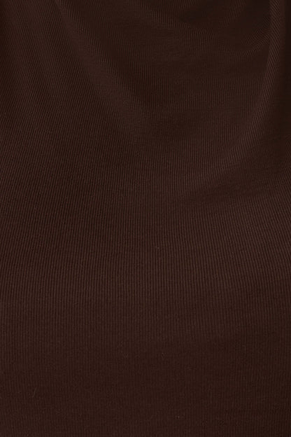 Clea Relaxed Sheer Halter Top - Espresso
