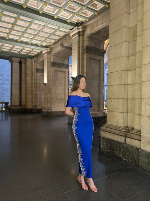The Meral dress royal blue