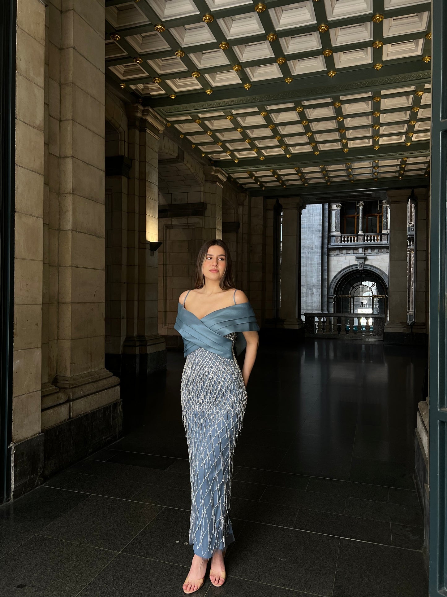 The Delina dress blue