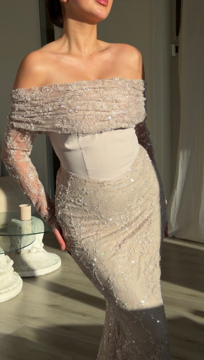 The Aralina dress taupe