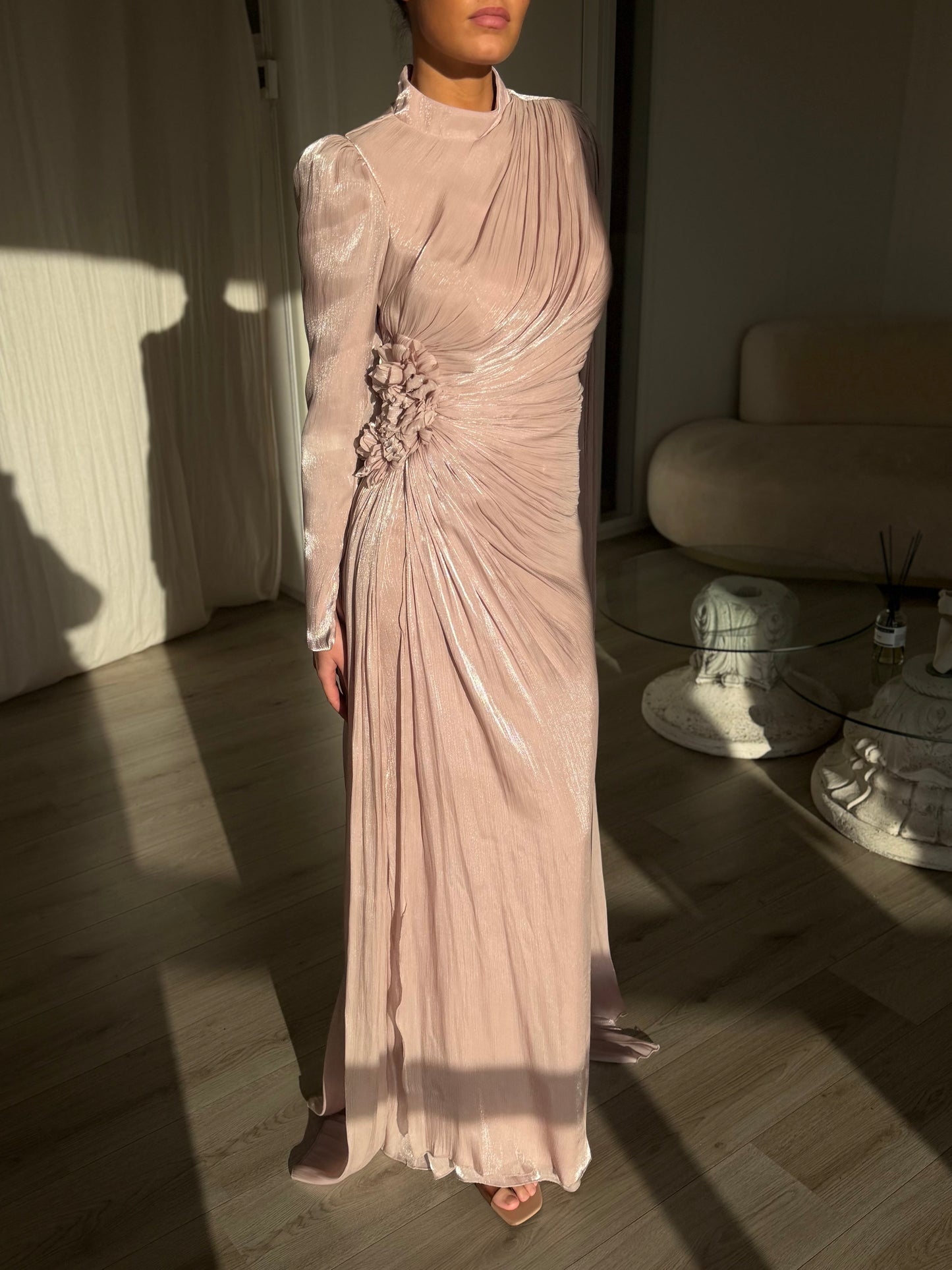 The Amira dress soft pink