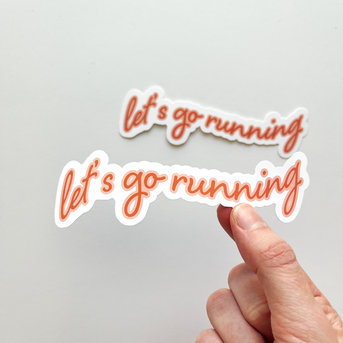 Let's Go Running Sticker