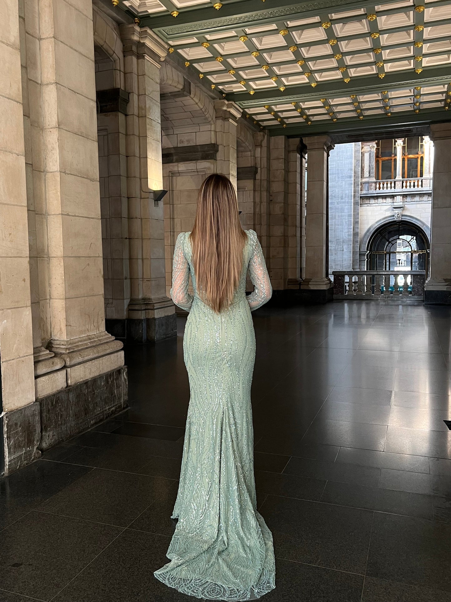 The Incila dress maxi green