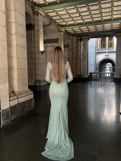 The Incila dress maxi green