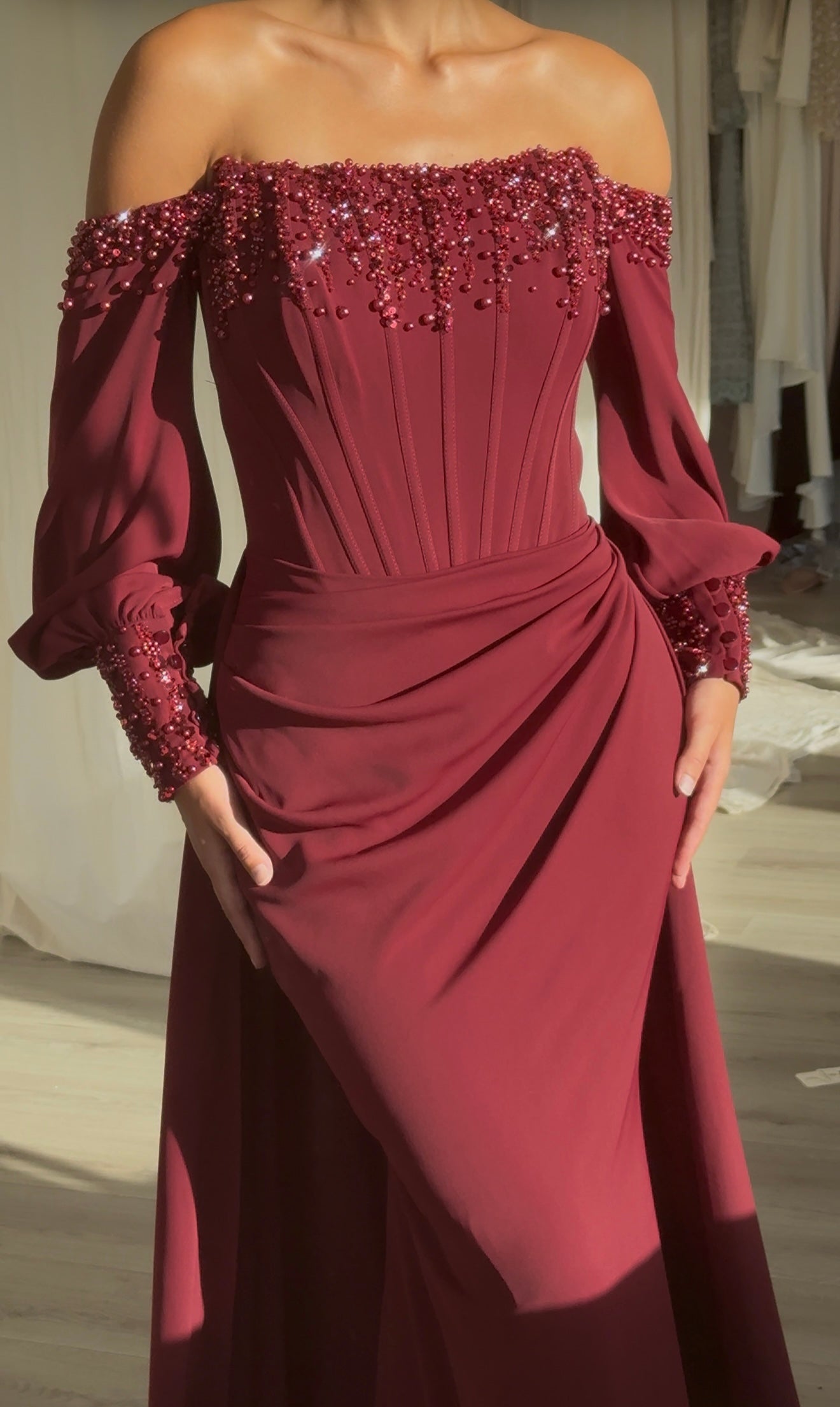 The Cinderella dress burgundy