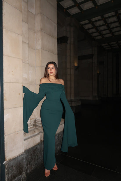 The Aleyna dress emerald green