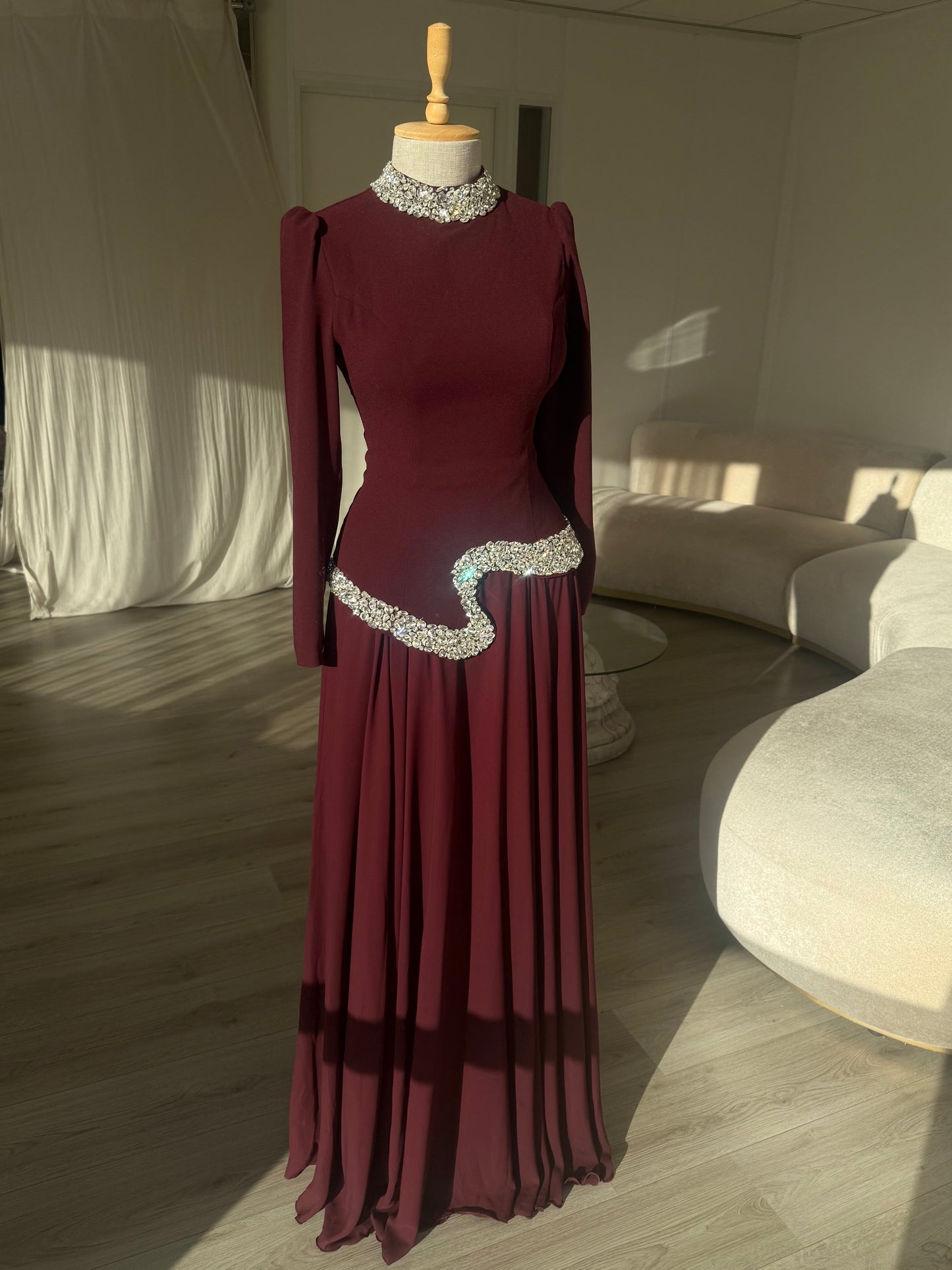 The Daisy dress burgundy