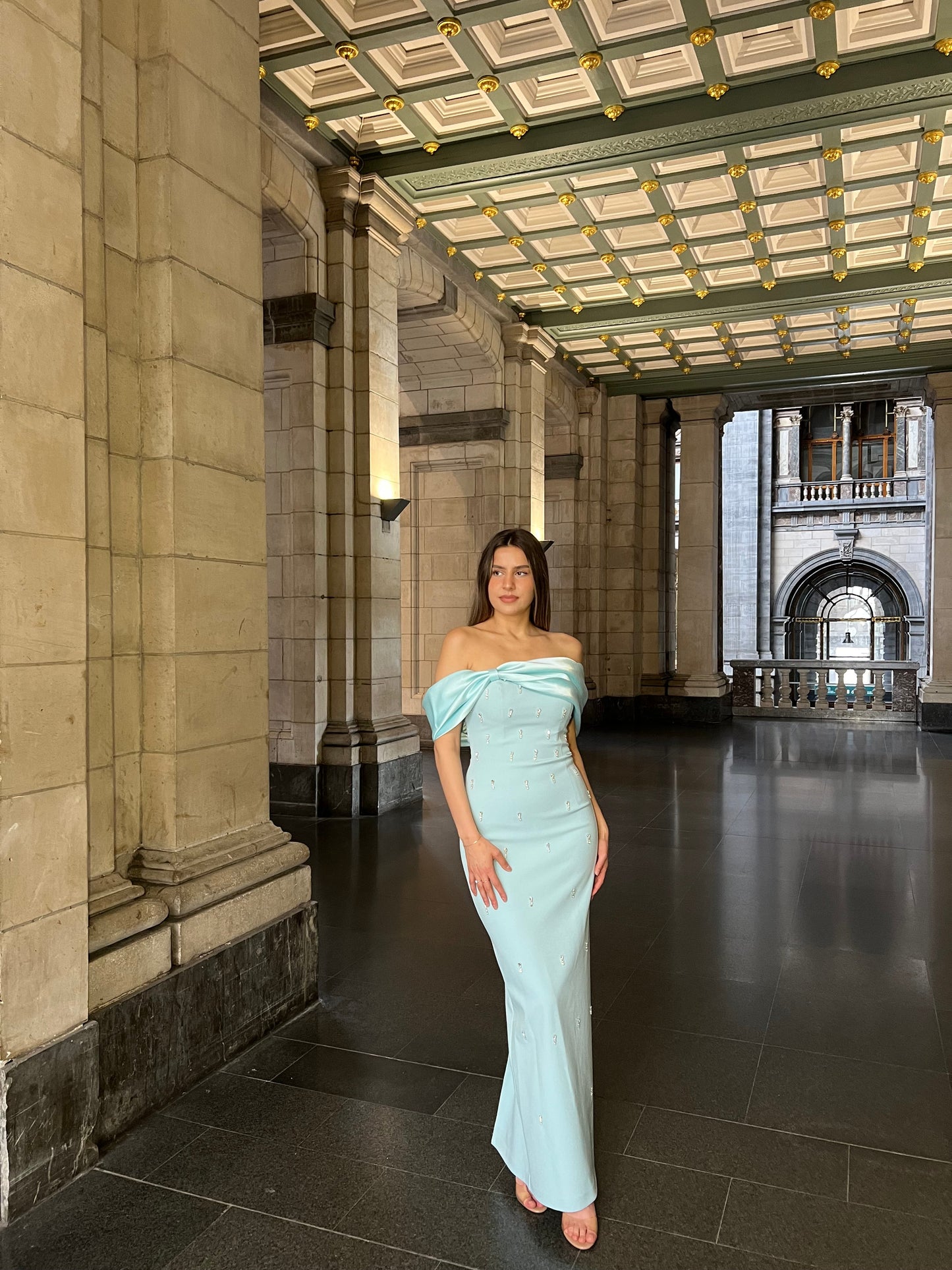 The Serena dress blue