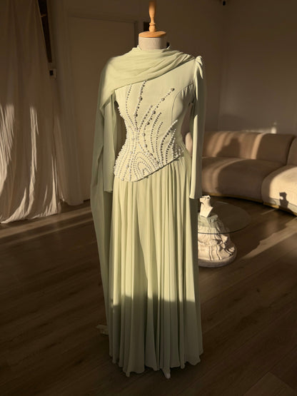 The Camellia dress mint