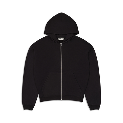 350 GSM 'Black' Zip-Up Hoodie