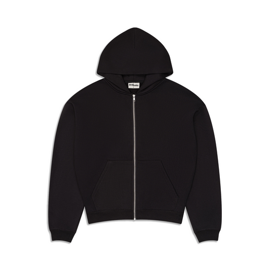 350 GSM 'Black' Zip-Up Hoodie
