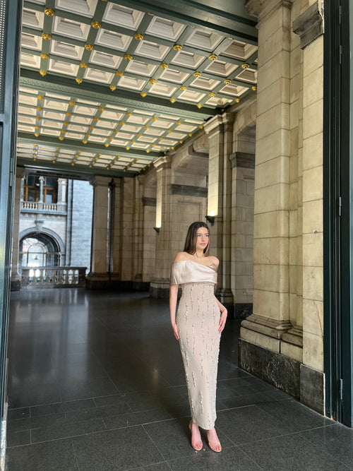 The Mersa dress beige