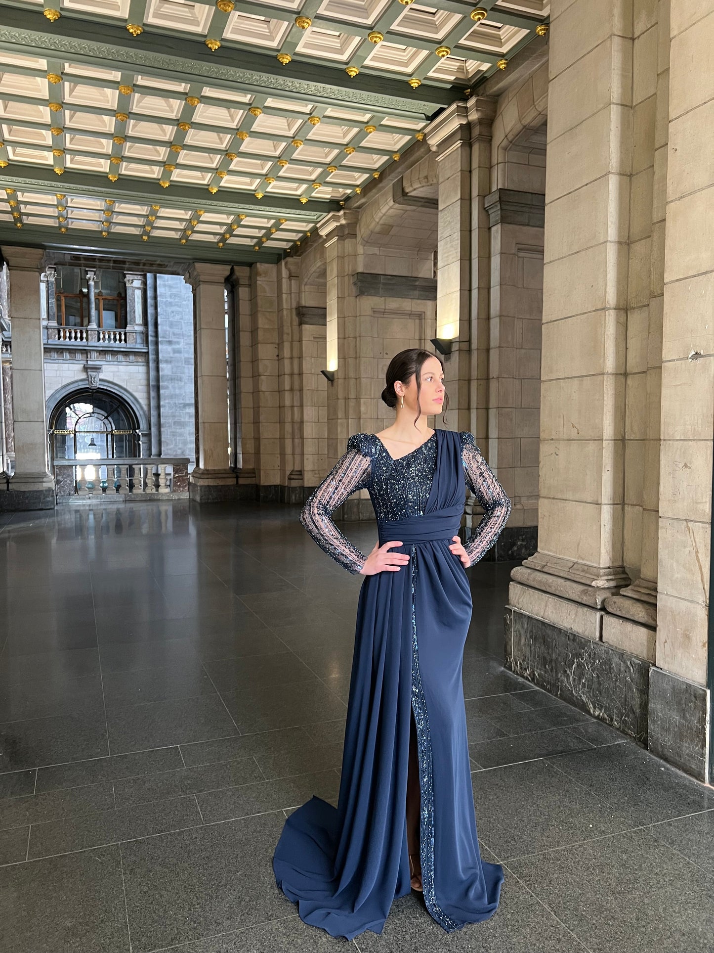 The Sahra dress blue