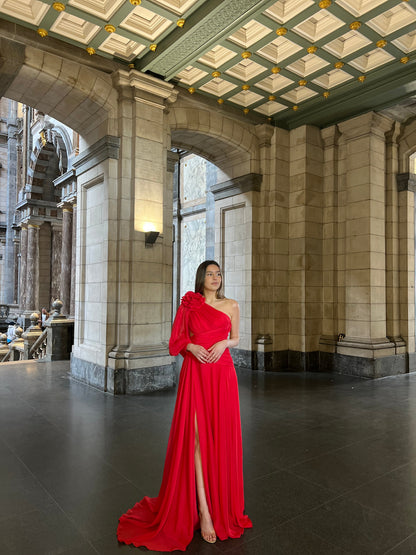 The Hira dress red
