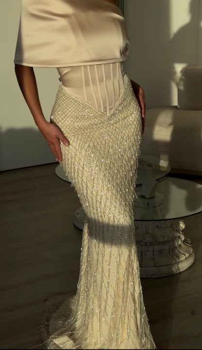 The Desna dress beige