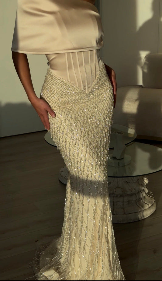 The Desna dress beige