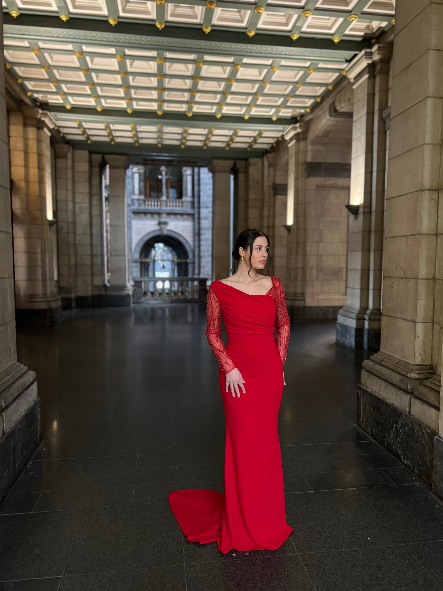 The Luna dress red
