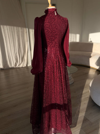 The Mislina dress burgundy