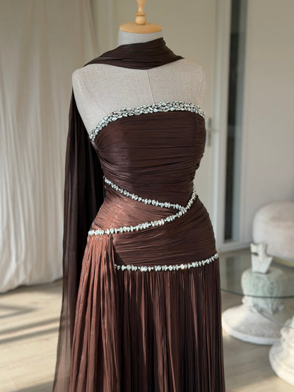The Alia dress brown