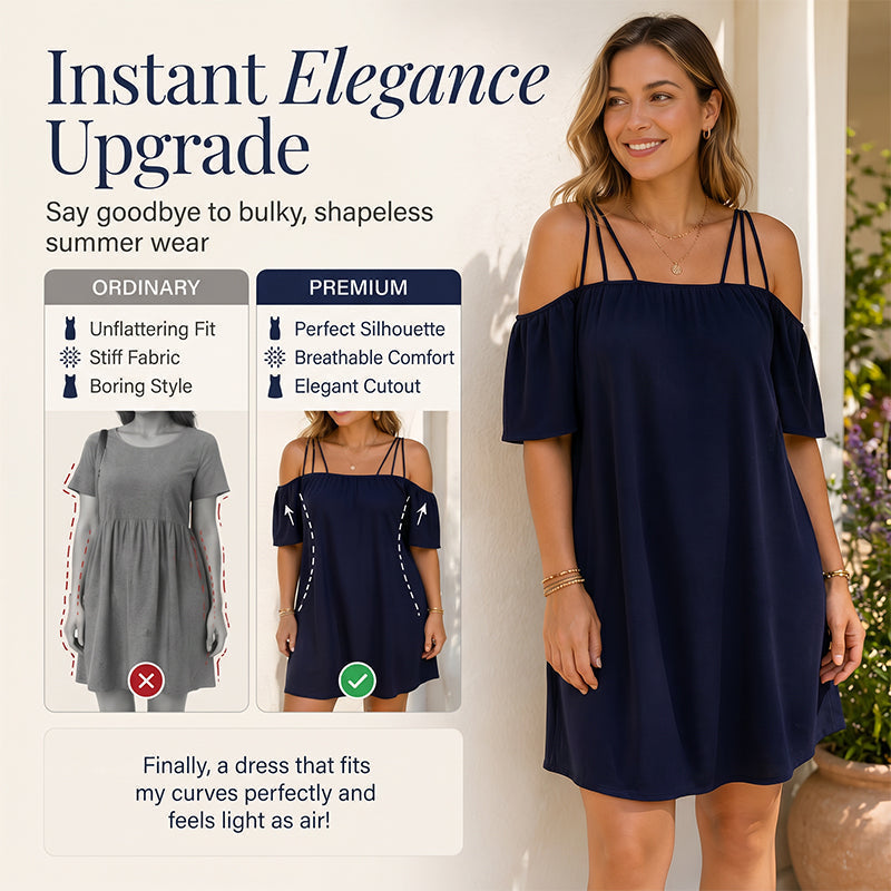 👗 Women's Elegant Solid Color Mini Dress