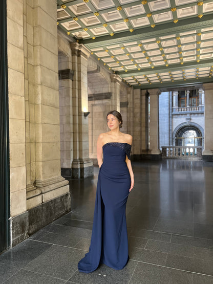 The Inara dress dark blue