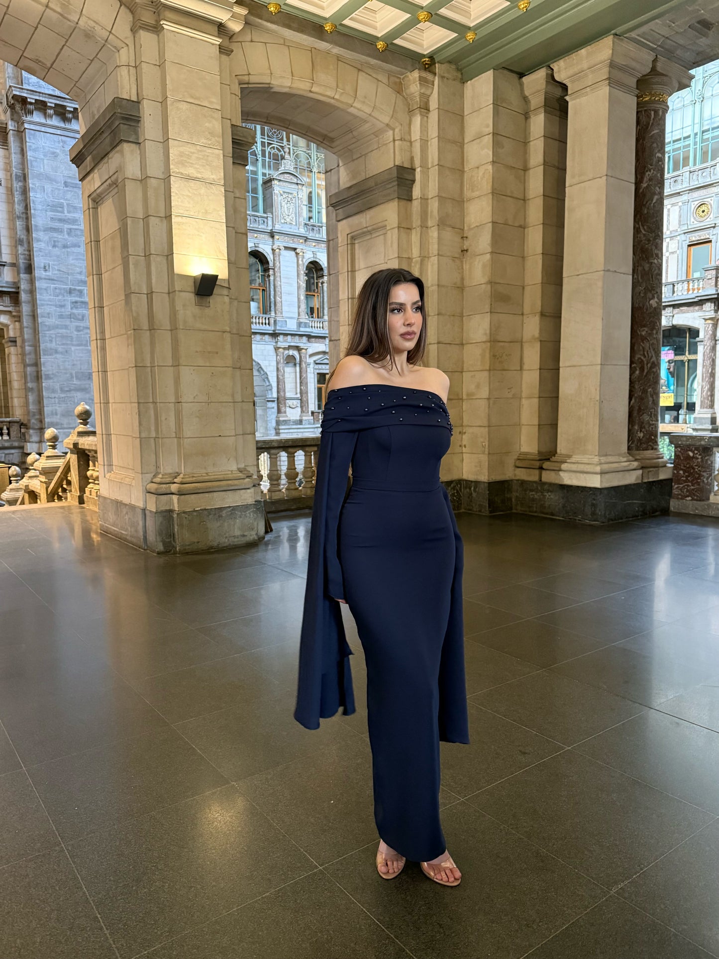 The Aleyna dress navy blue
