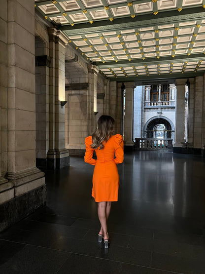 The Rozi dress orange