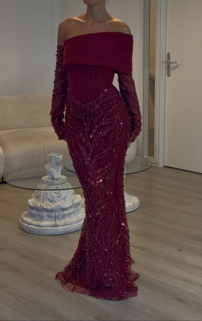 The Aleya dress burgundy COMING SOON