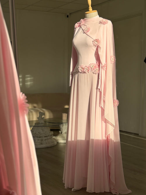 The Peony dress soft pink