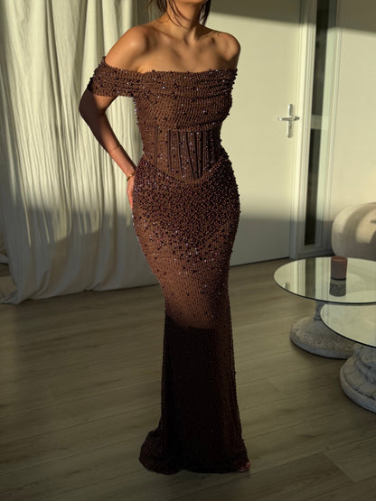 The Elira dress brown