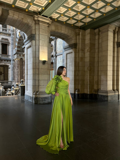 The Hira dress green