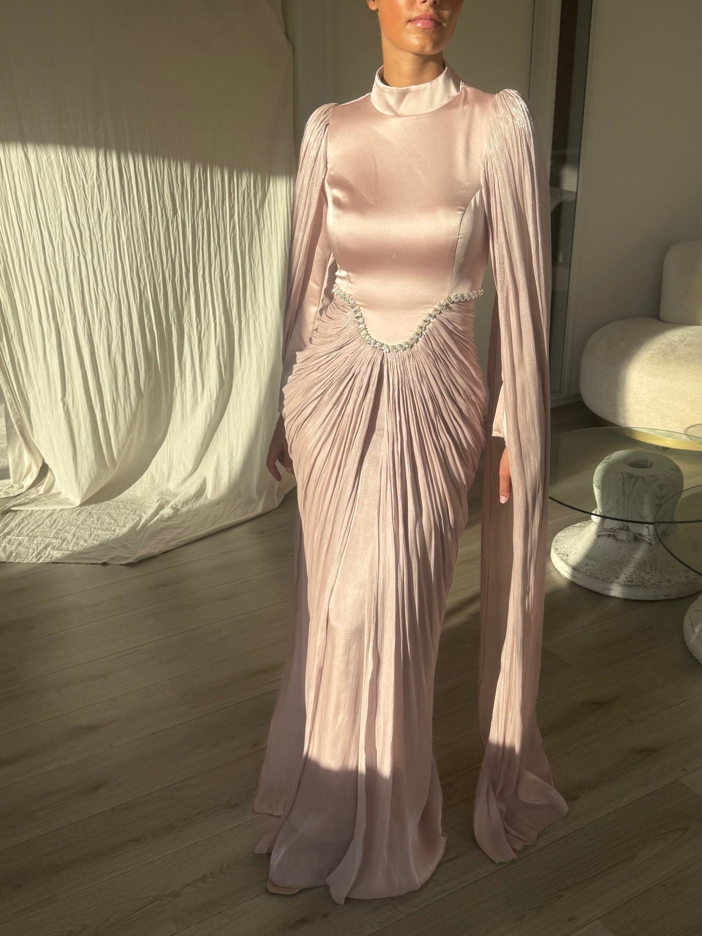 The Solena dress soft pink