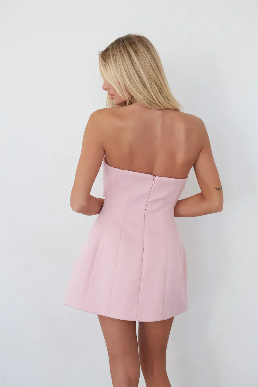 Alix Twist Front Bubble Mini Dress