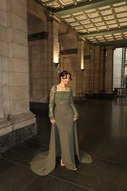The Ayde dress khaki green