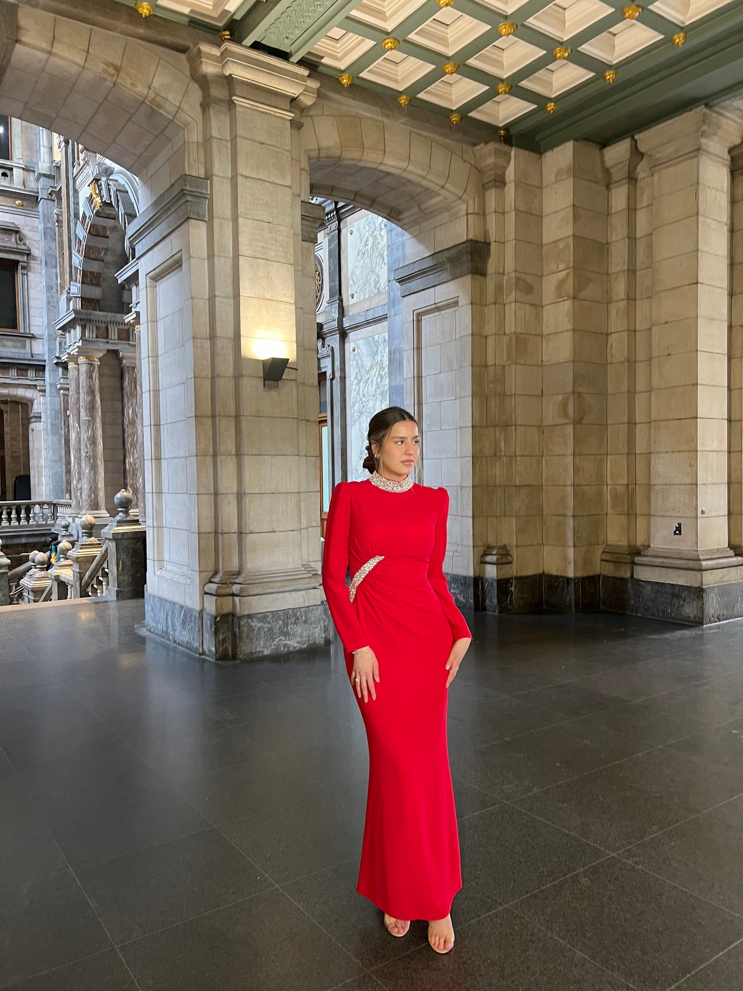 The Aida dress red