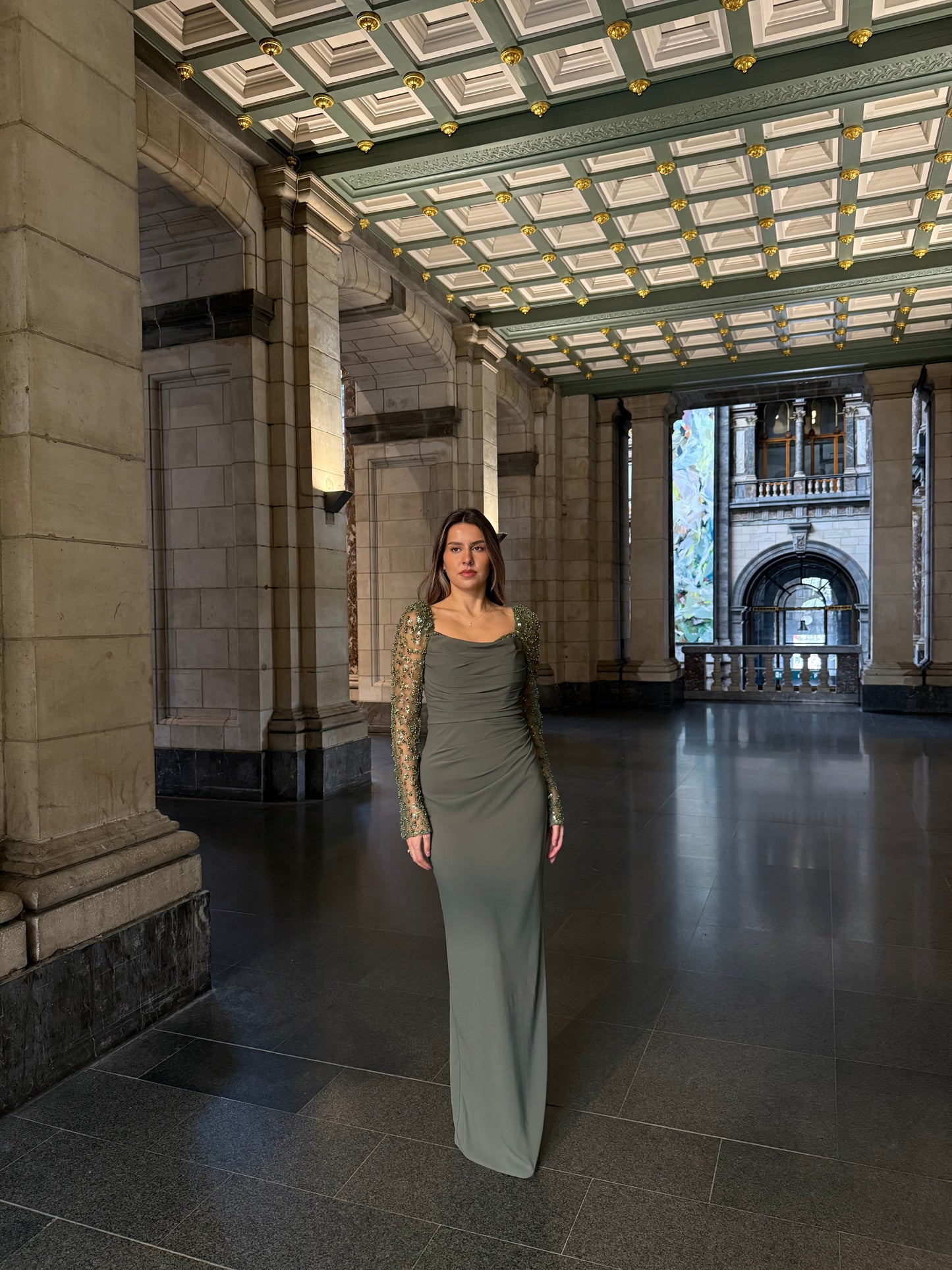 The Asena dress khaki