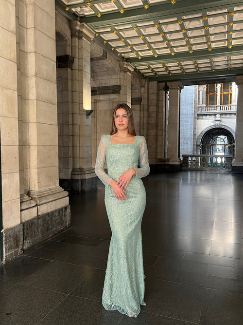 The Incila dress maxi green