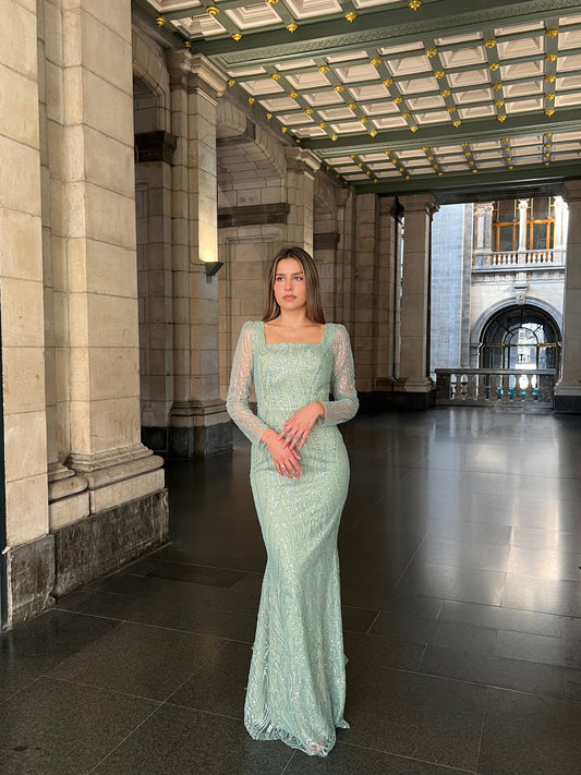 The Incila dress maxi green