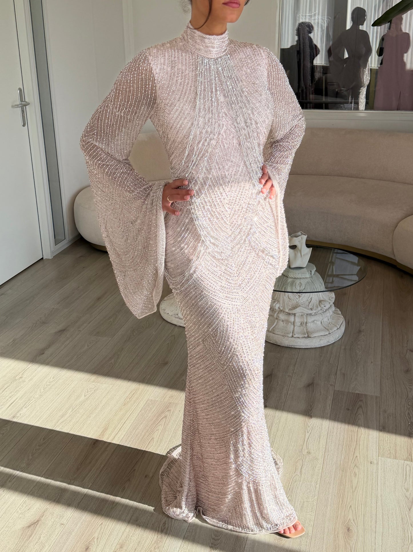 The Belise dress soft pink