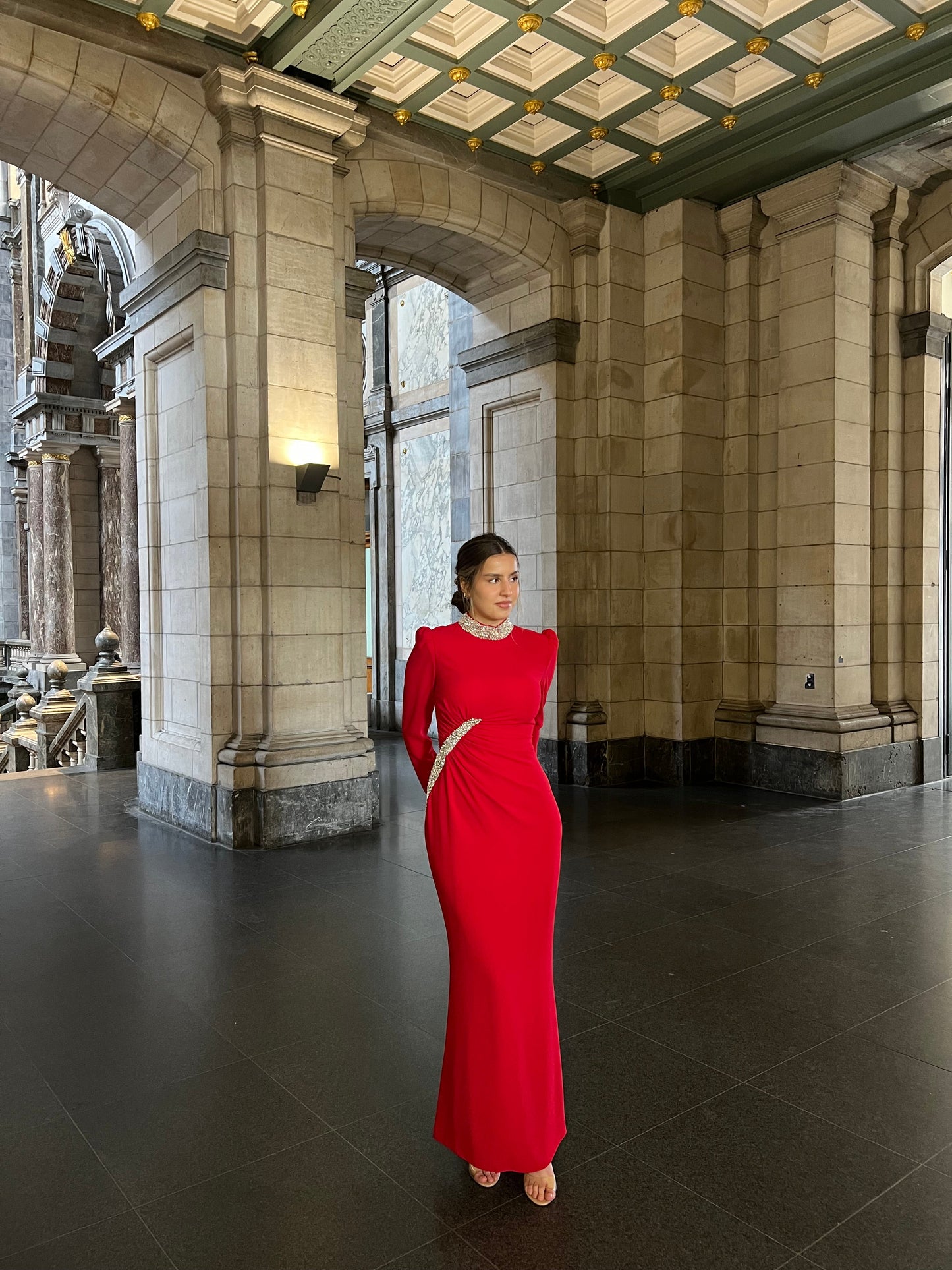 The Aida dress red
