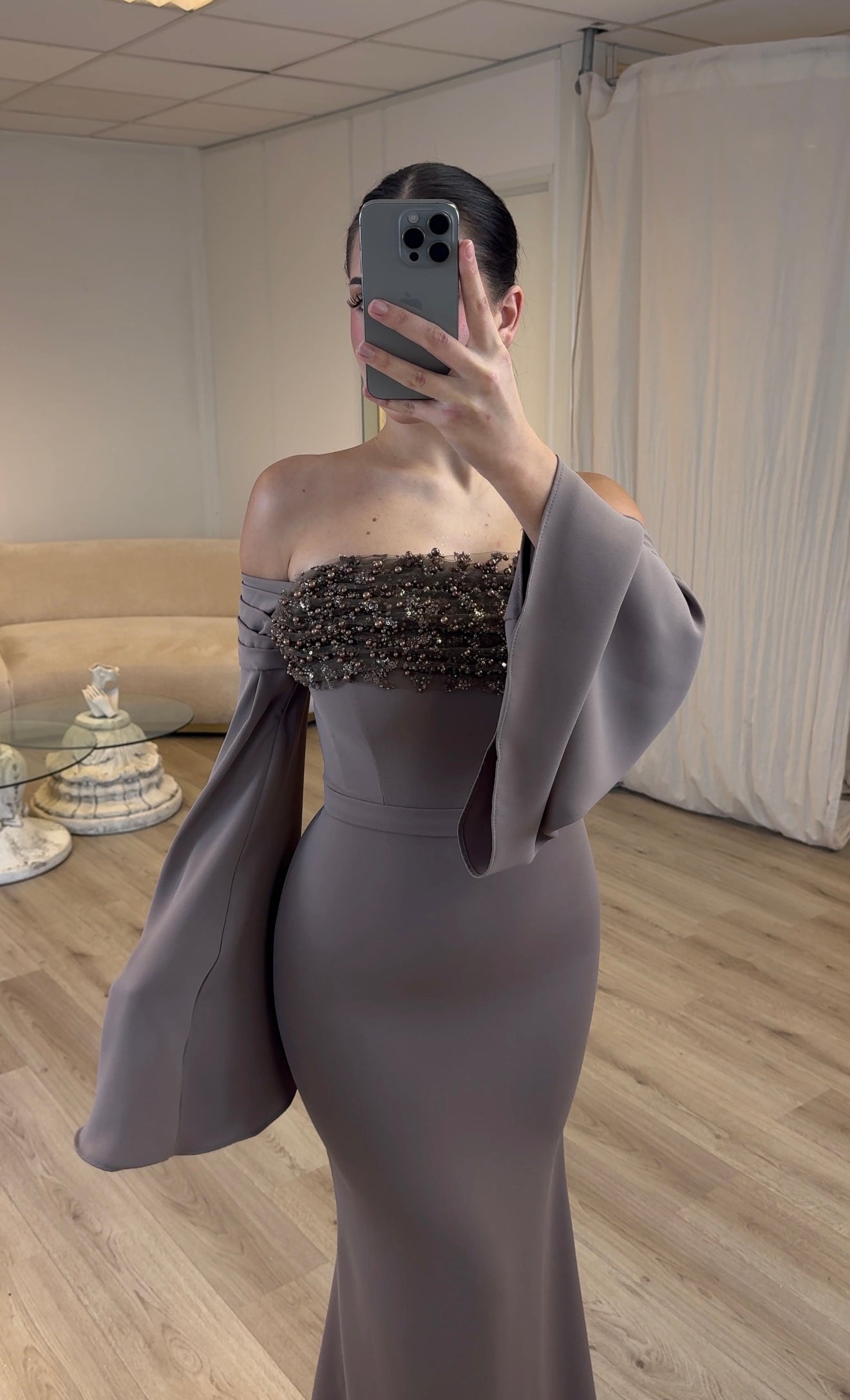 The Nara dress taupe