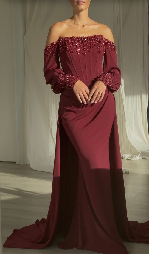 The Cinderella dress burgundy