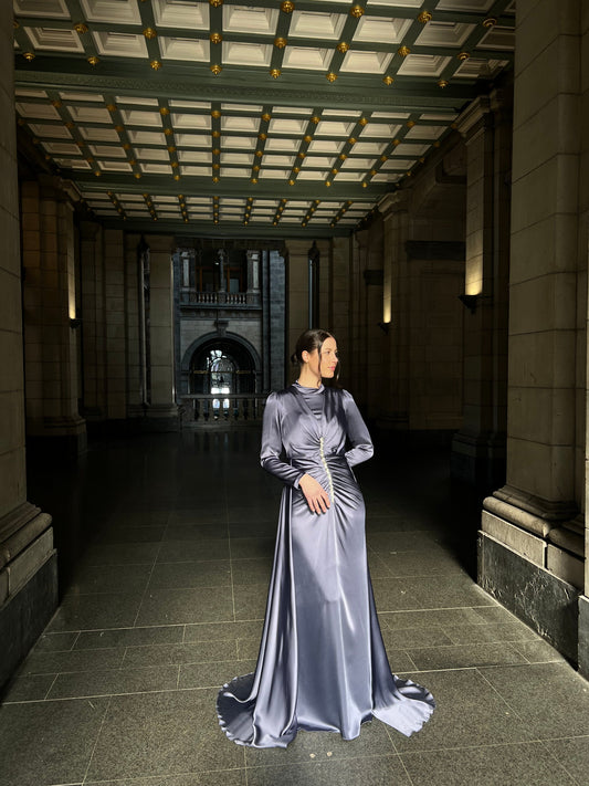 The Arzu dress blue
