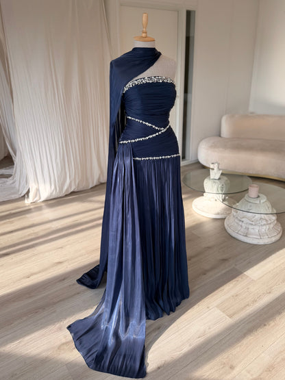 The Alia dress midnight blue