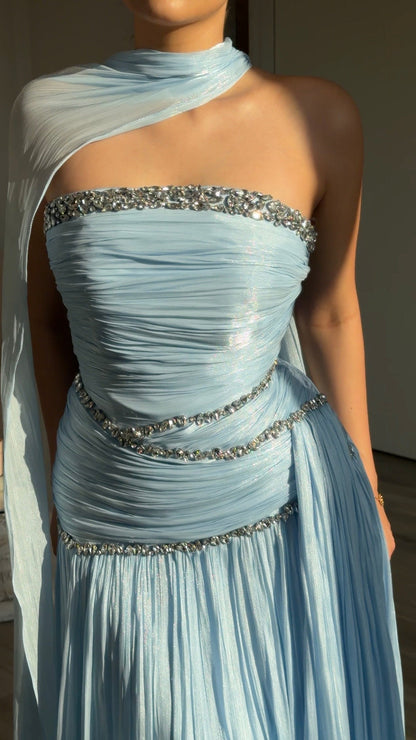 The Alia dress baby blue