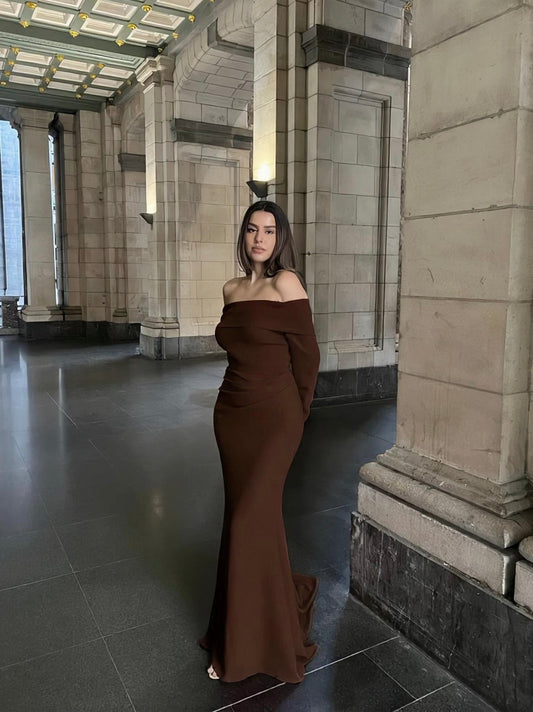 The Mihra dress chocolate brown
