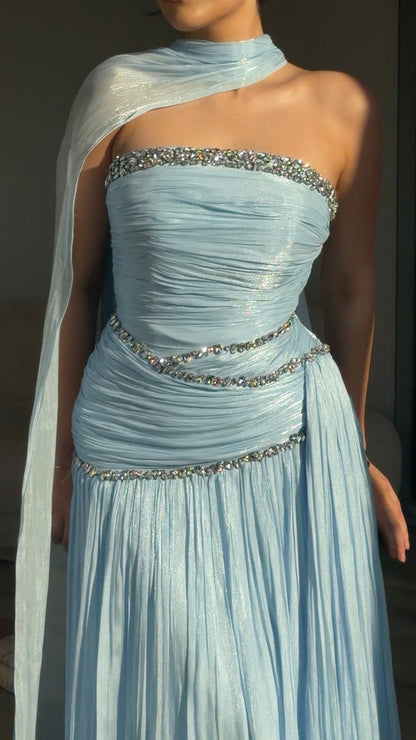 The Alia dress baby blue