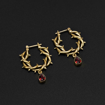 BLOOD THORN CROWN EARRINGS